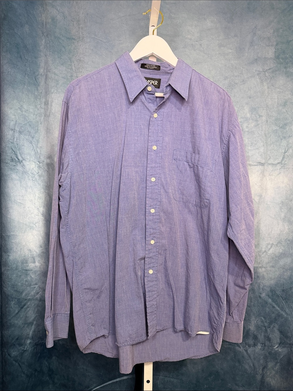 Kasper Men's Light Purple Button-Up Dress Shirt 16 1/2 34/35